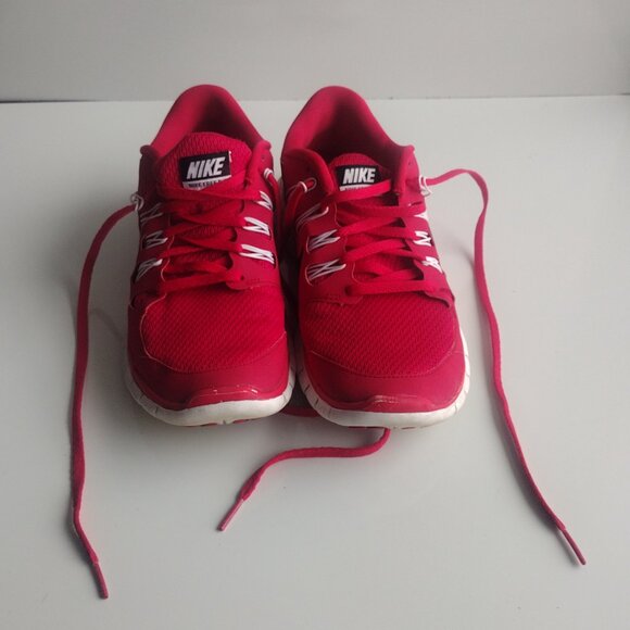 Nike Free 5.0 Trainers Red Low Running Shoes Gym Training Sneaker Women Size 8.5 - Picture 3 of 7
